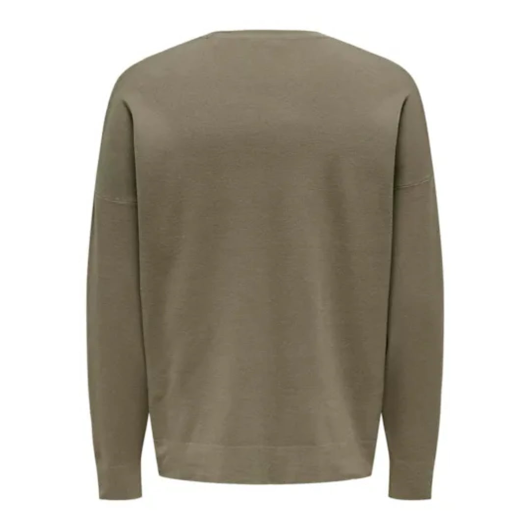 Pull Only & Sons Onslamai 12 Pocket Crew Knit Desert Taupe