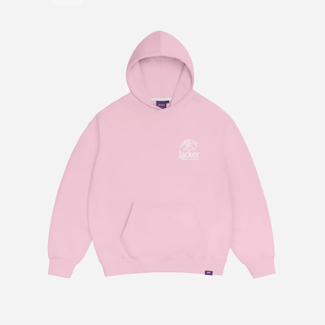 Sweat à Capuche Jacker Warehouse Pink - Zip Black