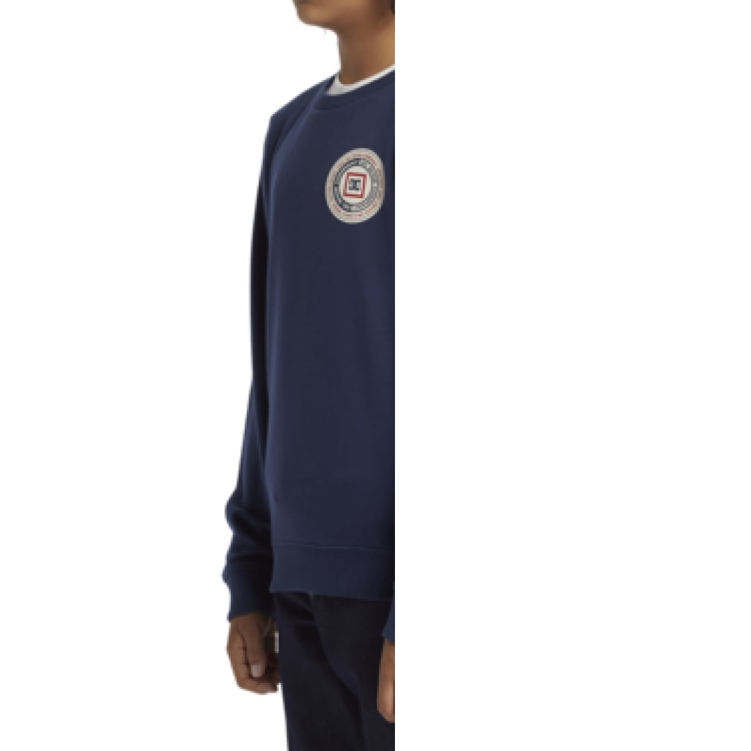 Sweat Col Rond DCShoe Throwback Crew Boy Dress Blues