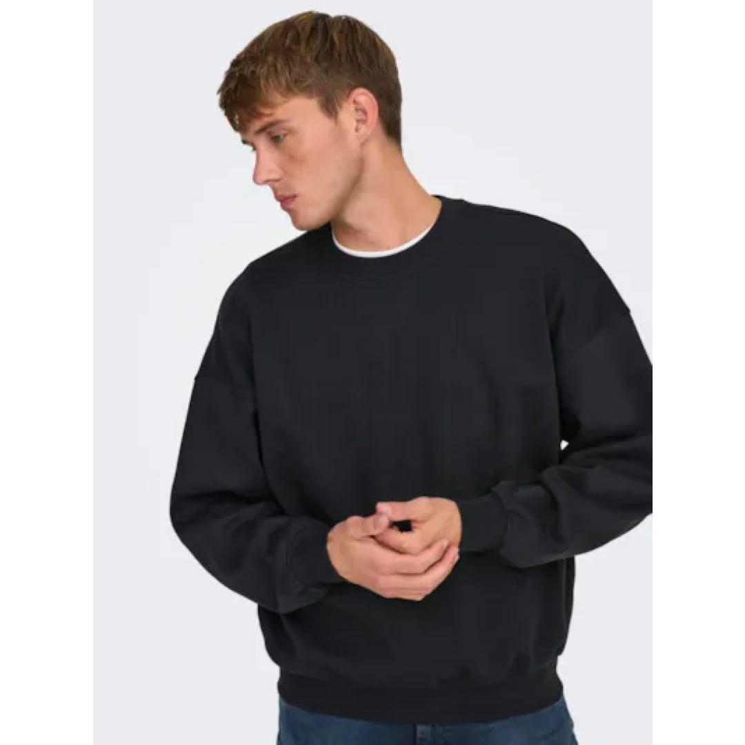 Sweat Col Rond Only & Sons Onsturner Life VTG Black - Vtg