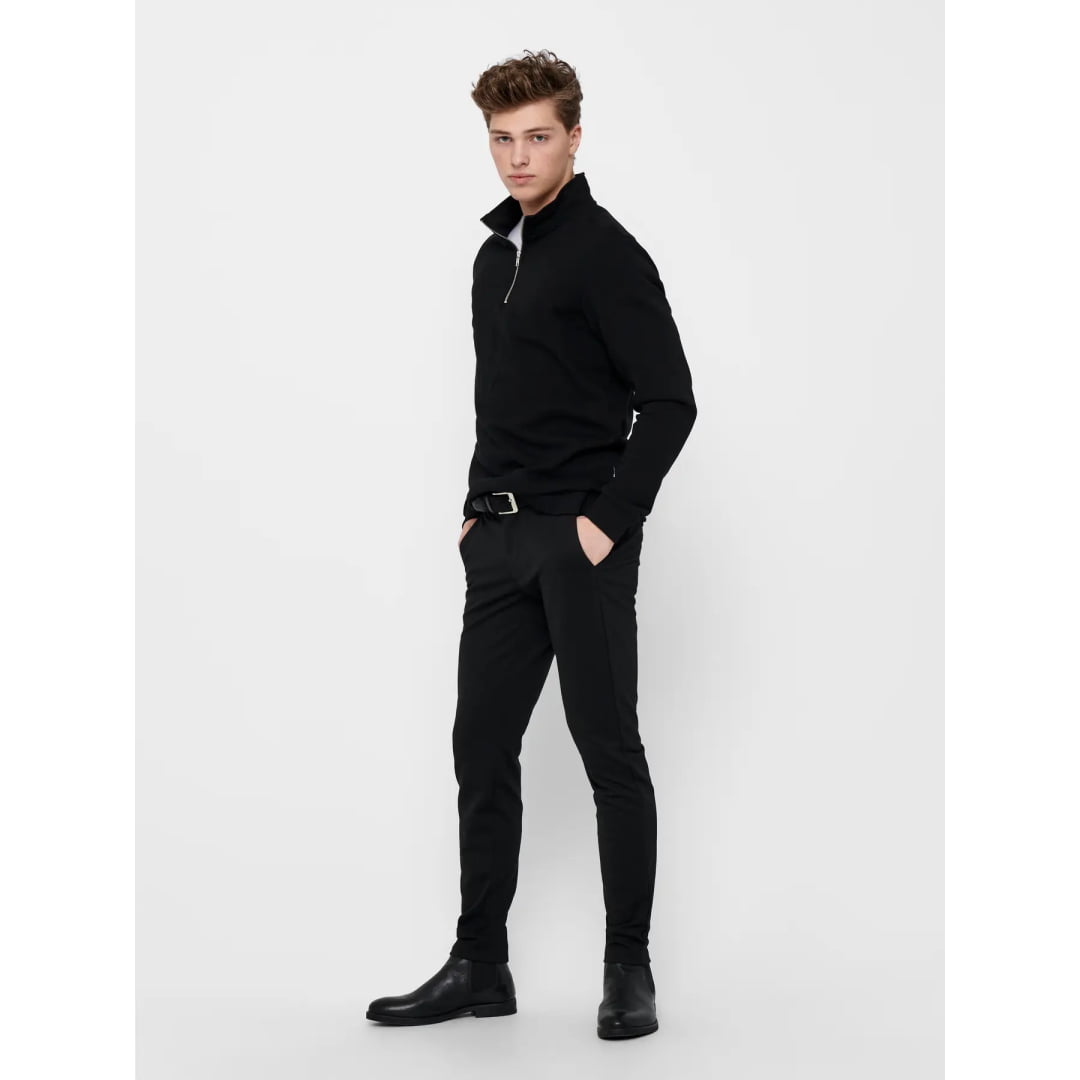 Sweat Zippé Only & Sons Onsceres Half Zip Black