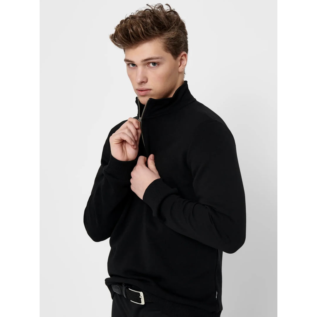 Sweat Zippé Only & Sons Onsceres Half Zip Black