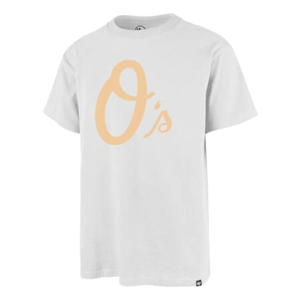 T - shirt 47 MLB Baltimore Orioles Backer Echo White Wash