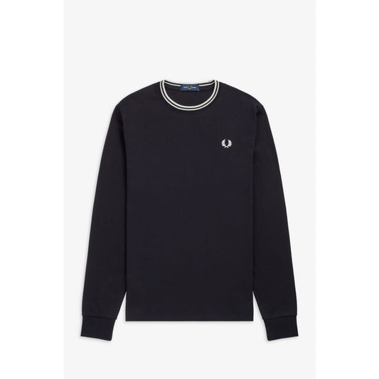 T-shirt Fred Perry Twin Tipped LS Black - Ls - Insidshop.com