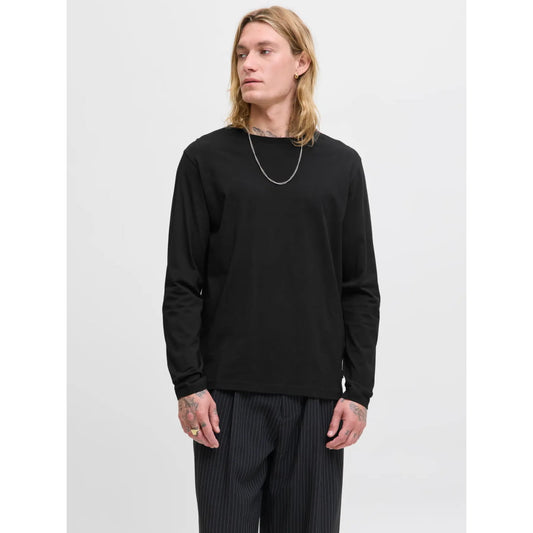 T shirt Jack & Jones JJEOrganic LS Basic Black Shirt