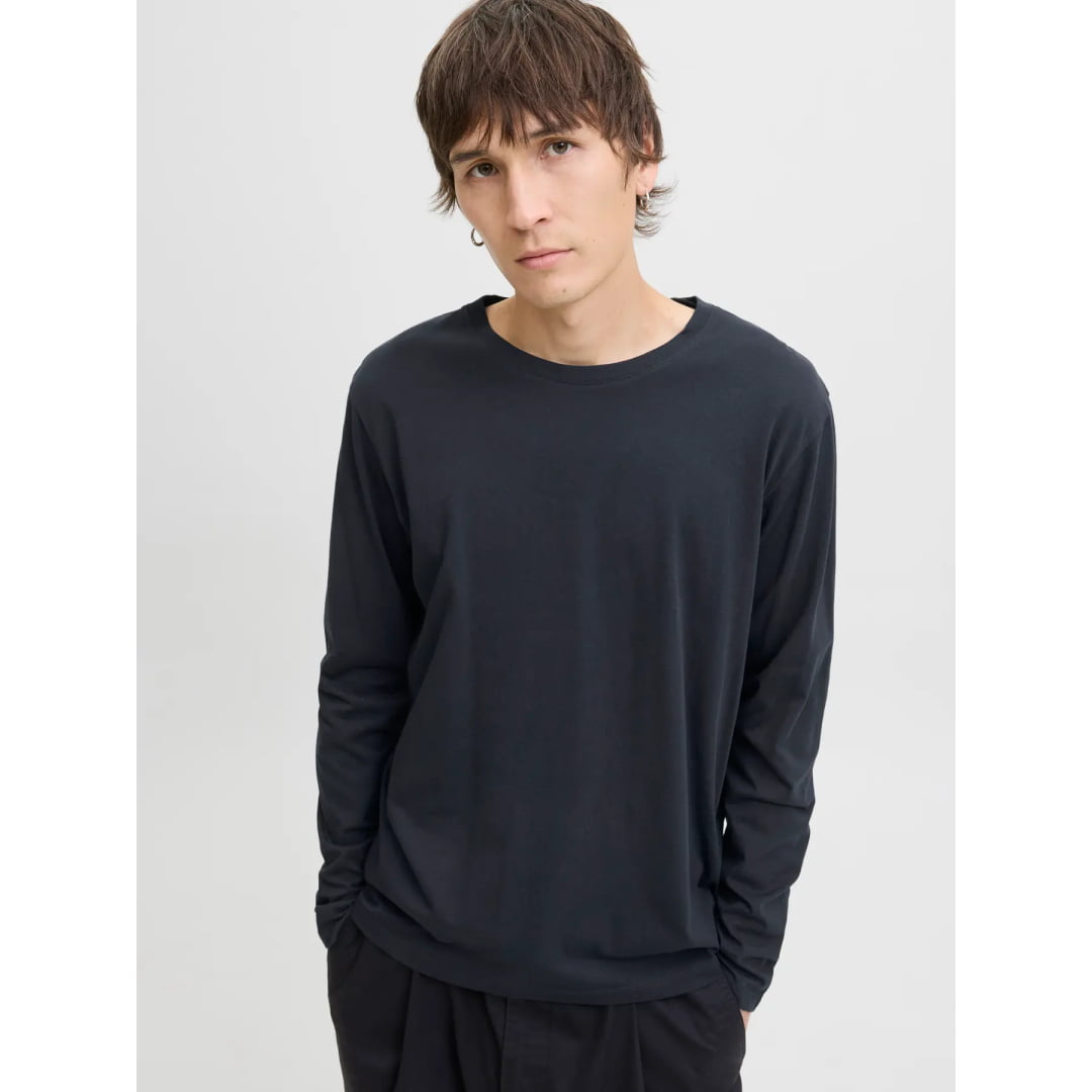 T shirt Jack & Jones JJEOrganic LS Basic Navy Blazer Shirt