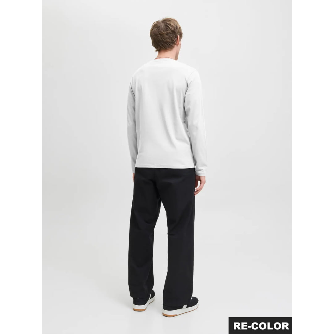 T shirt Jack & Jones JJEOrganic LS Basic White Shirt