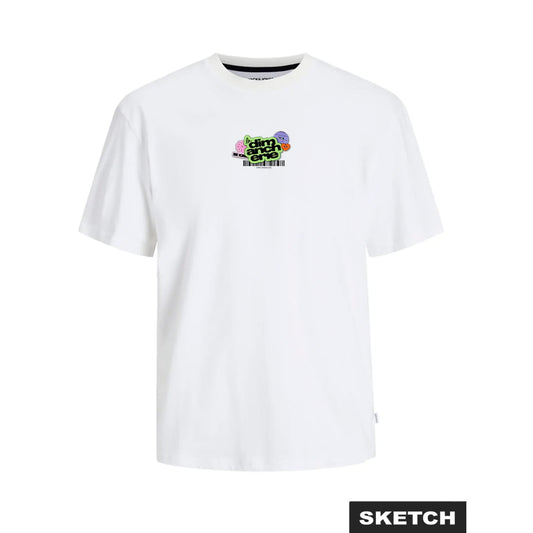 T-shirt Jack & Jones Jordimancherie C.N FT0625 Bright White
