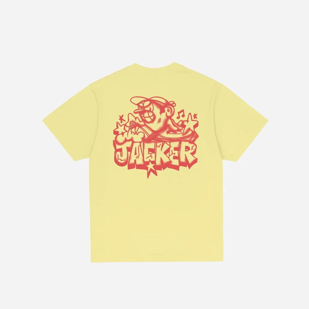 T-shirt Jacker C.R.E.A.M Yellow - Inferno Black Washed