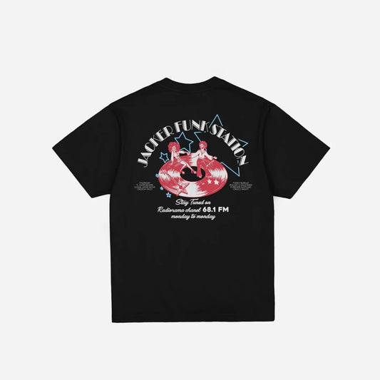 T-shirt Jacker Funk Station Black - Inferno Washed