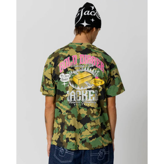 T-shirt Jacker Gold Digger Orgia Camo - Lobster Service