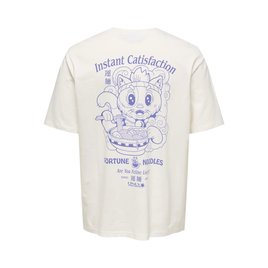 T-shirt Only & Sons Onscatisfaction Logo Relax Skyway