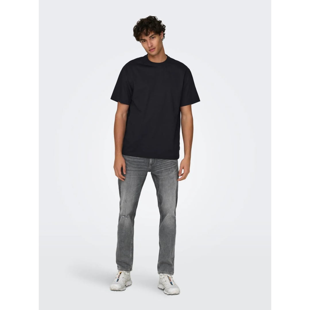 T-shirt Only & Sons Onsfred Life Relax Black - Insidshop.com