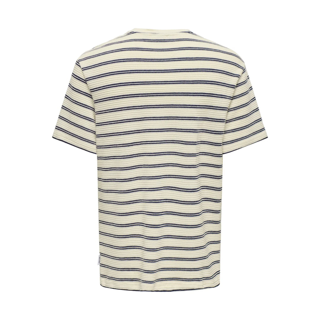 T-shirt Only & Sons Onsian Reg Stripe Struct Naval Academy