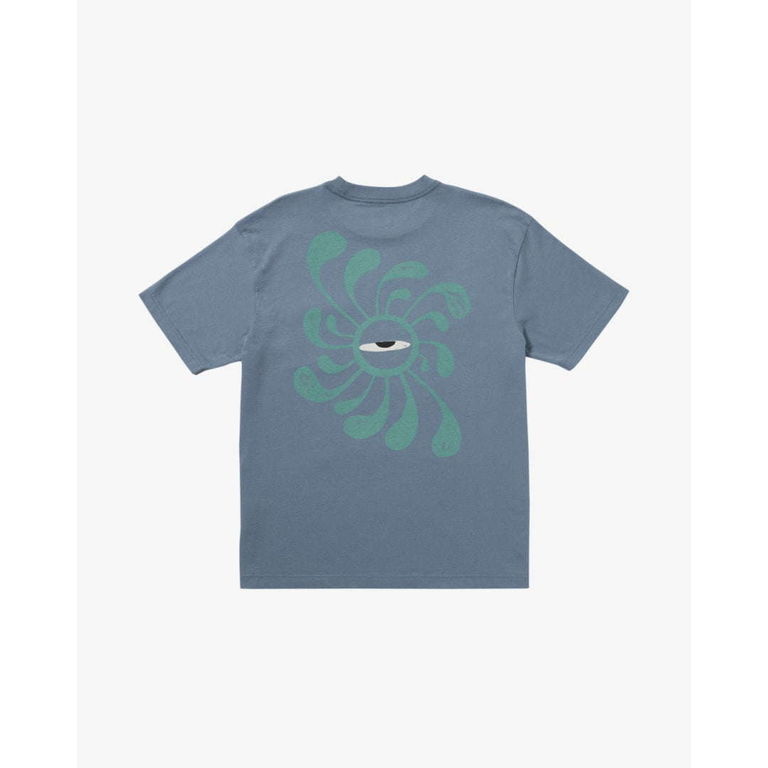 T-shirt RVCA LA Eye Swirl Pocket Vintage Navy - Rvca