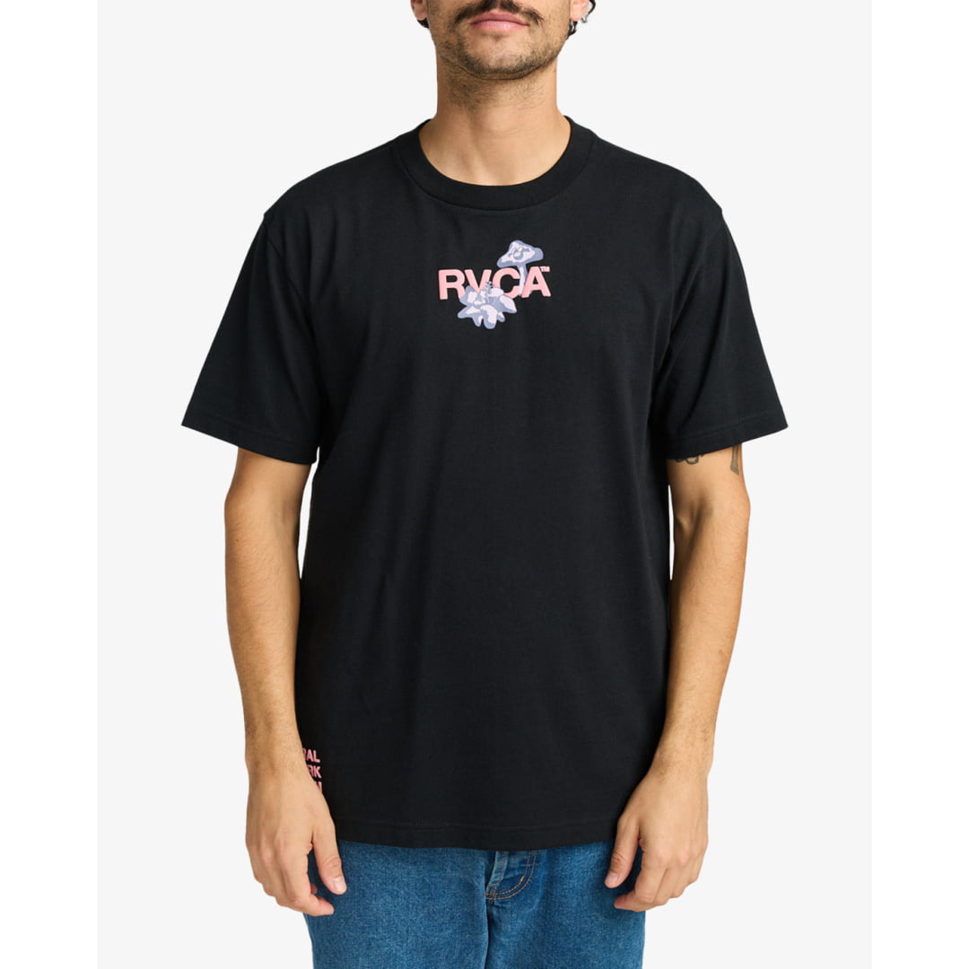 T-shirt RVCA Natural Network Black - Rvca - Insidshop.com