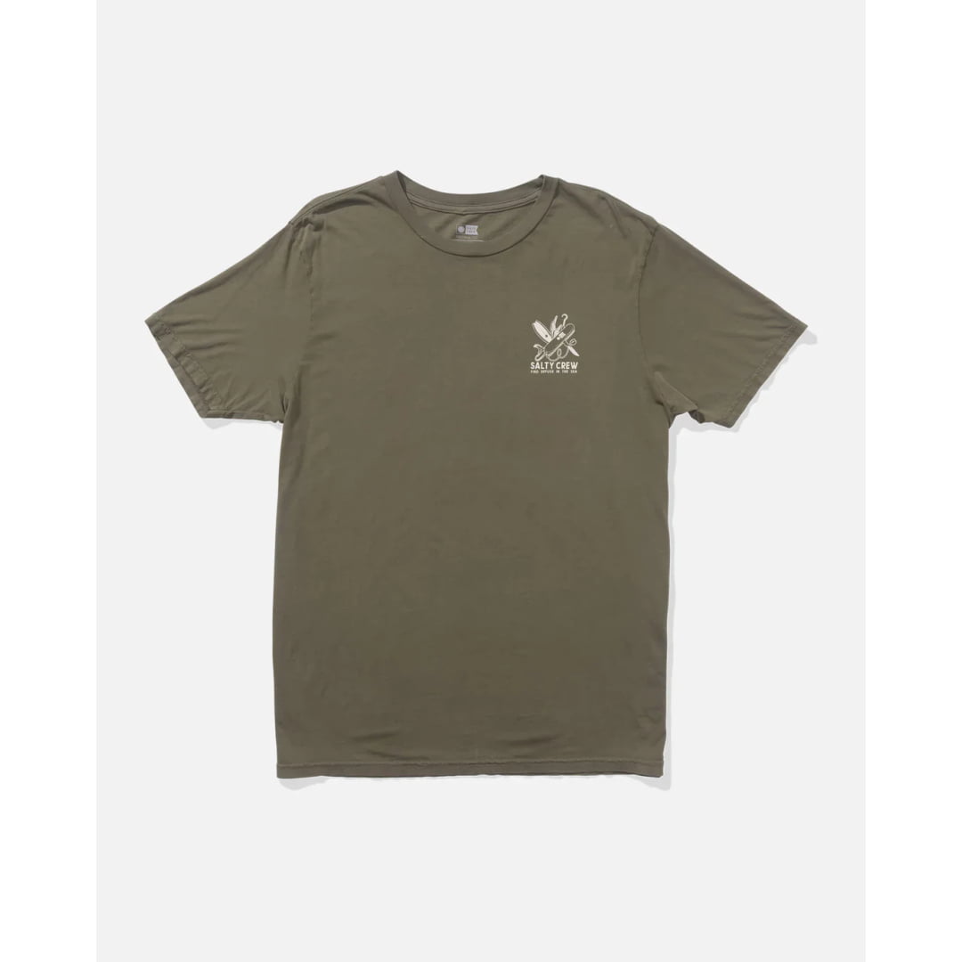 T-shirt Salty Crew Pocket Knife Vintage SS Dusty Olive - Ss