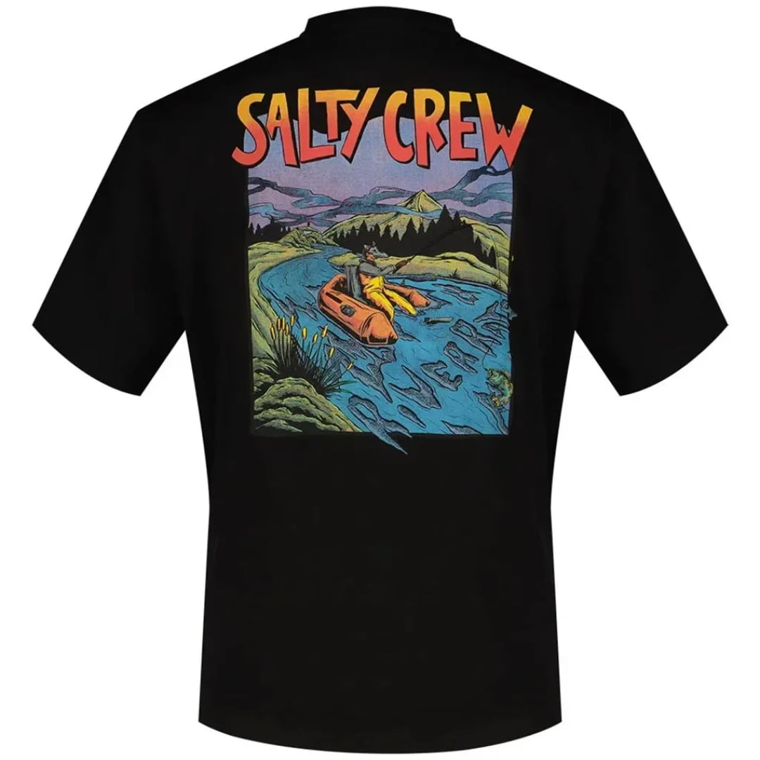T-shirt Salty Crew River Rats SS Black - Ss - Insidshop.com