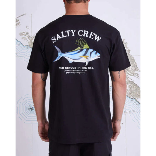 T - shirt Salty Crew Rooster Premium Black - T shirt