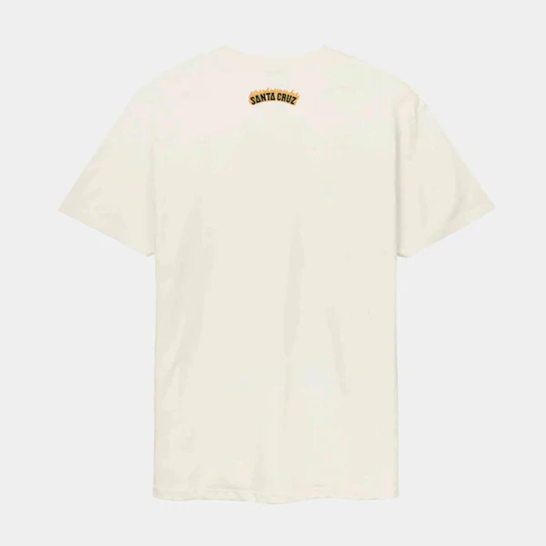 T shirt Santa Cruz Burnt Bone Hand Unbleached Cotton