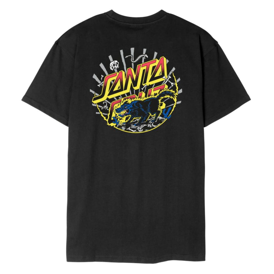 T-shirt Santa Cruz Kendall Wolf Dot Black - Insidshop.com