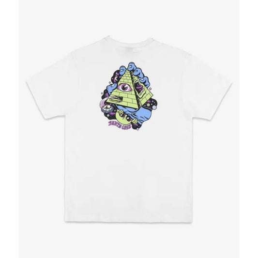 T shirt Santa Cruz Knibbs Invasion Hand Strip White Moon