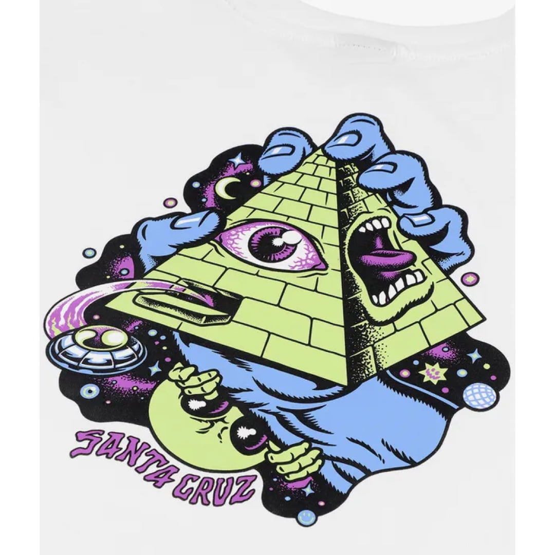 T shirt Santa Cruz Knibbs Invasion Hand Strip White Moon