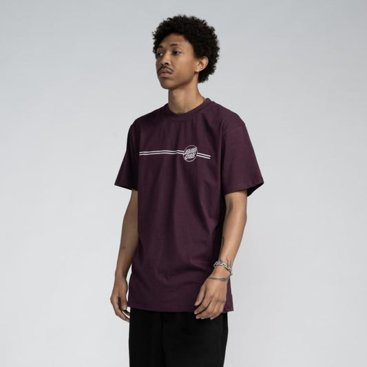 T-shirt Santa Cruz Opus Dot Stripe Blackcurrant