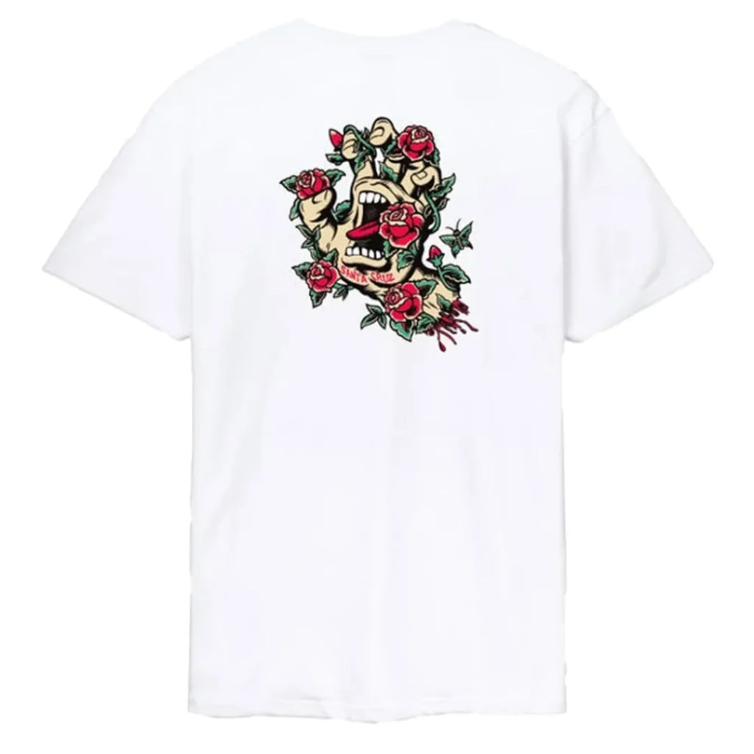 T shirt Santa Cruz Screaming Rose Flash White
