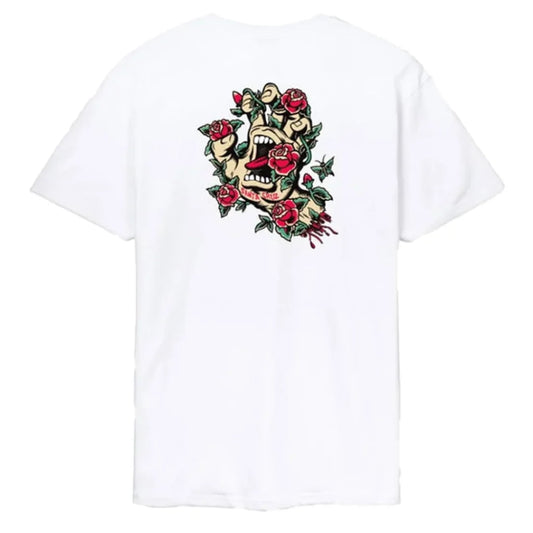 T shirt Santa Cruz Screaming Rose Flash White