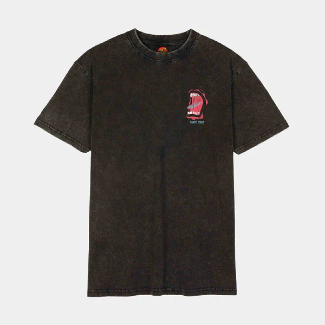 T shirt Santa Cruz VTG Screaming Connect Black Acid Wash