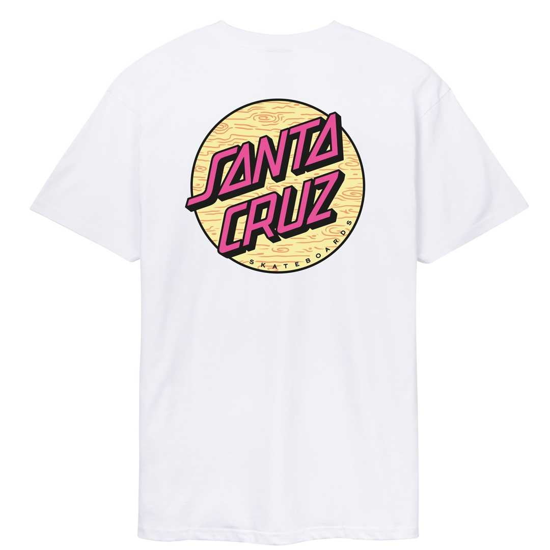 T-shirt Santa Cruz Wagon Dot Chest White - White-