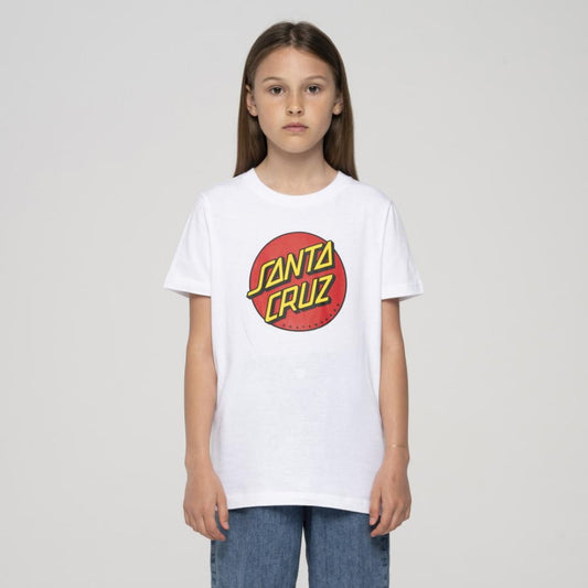 T-shirt Santa Cruz Youth Classic Dot White - Insidshop.com