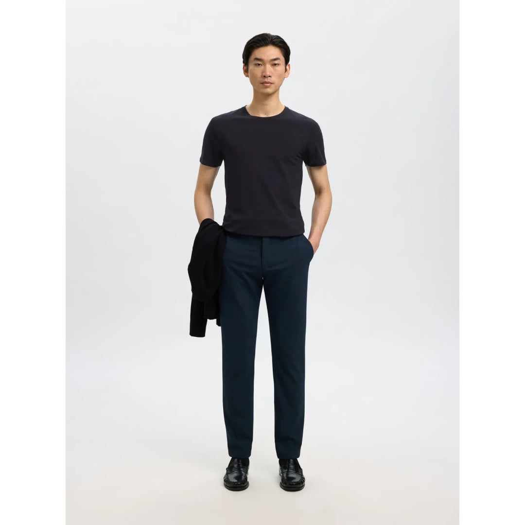 T-shirt Selected SLHNEWPIMA SS O-Neck Black - Slhnewpima Ss