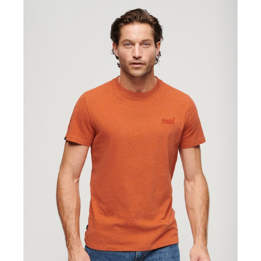 T-SHIRT SUPERDRY ORANGE VINTAGE LOGO BRODEE - T-shirt
