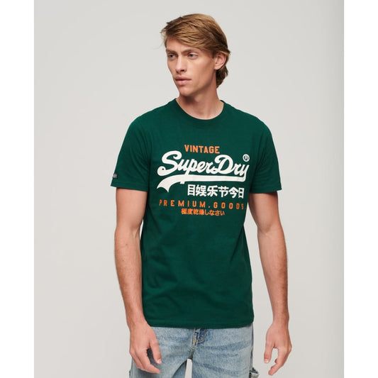 T-SHIRT SUPERDRY VERT BOUTEILLE CLASSIC HERITAGE - T-shirt