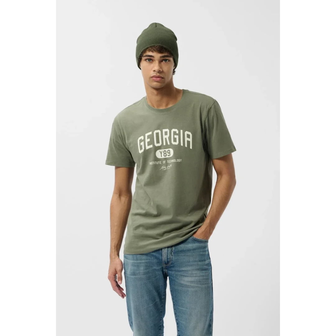T-shirt Teddy Smith Georgia Military Kaki - Insidshop.com
