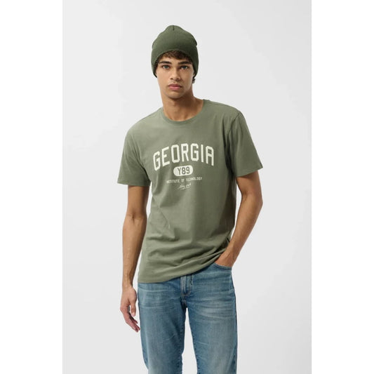 T-shirt Teddy Smith Georgia Military Kaki - Insidshop.com