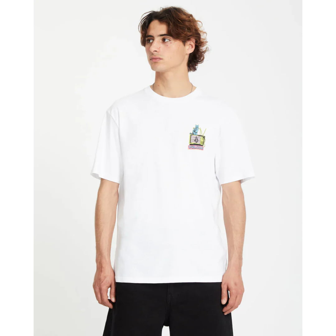 T-shirt Volcom CATV BSC White - Catv Bsc - Insidshop.com