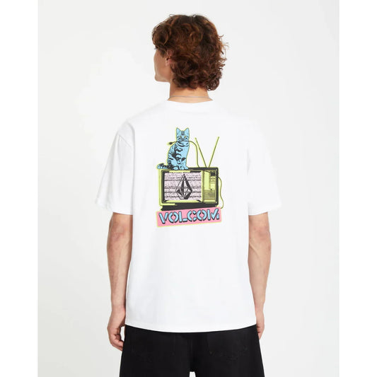 T-shirt Volcom CATV BSC White - Catv Bsc - Insidshop.com
