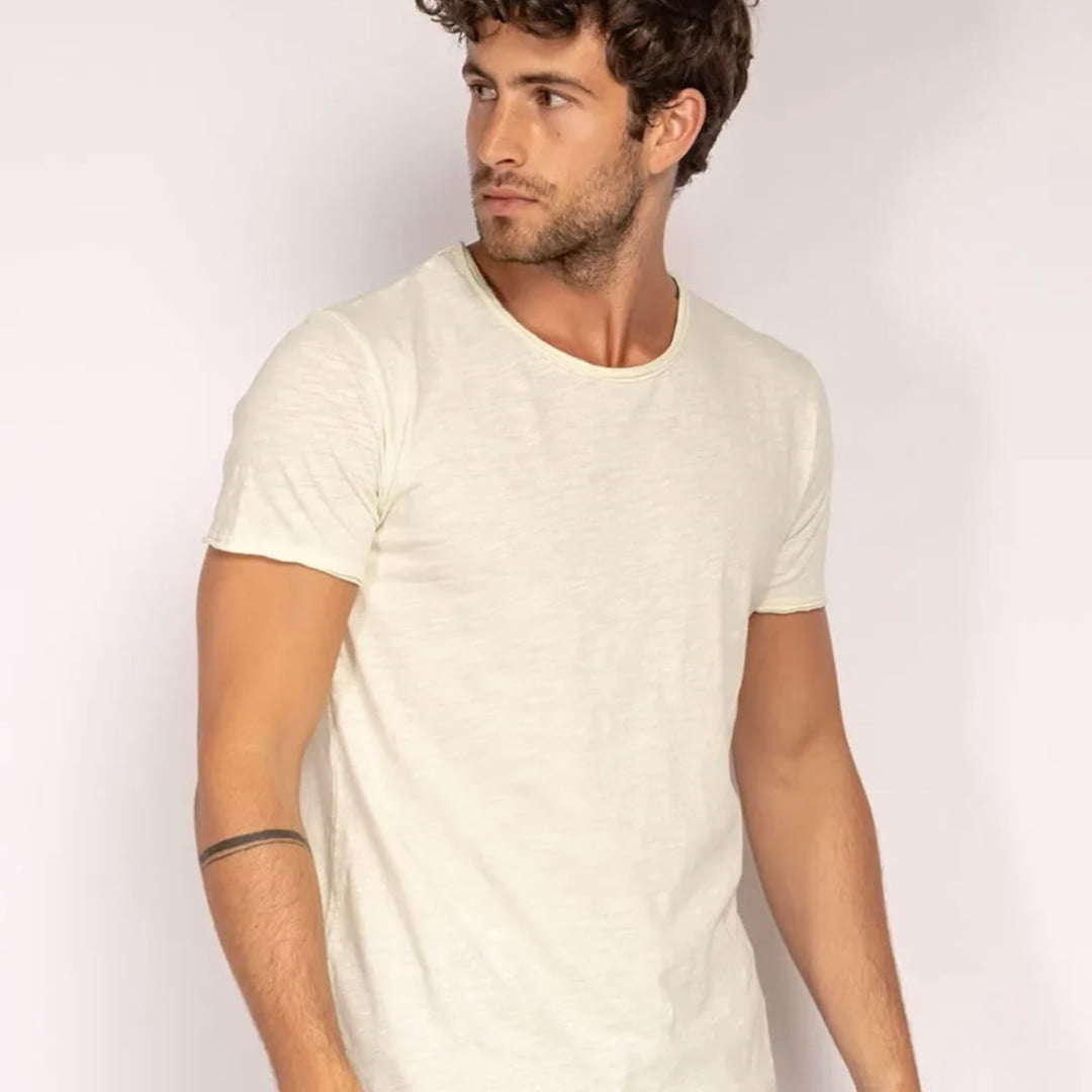 T-shirt Y.Two Col Rond F038 Light Green - Y.two Gris