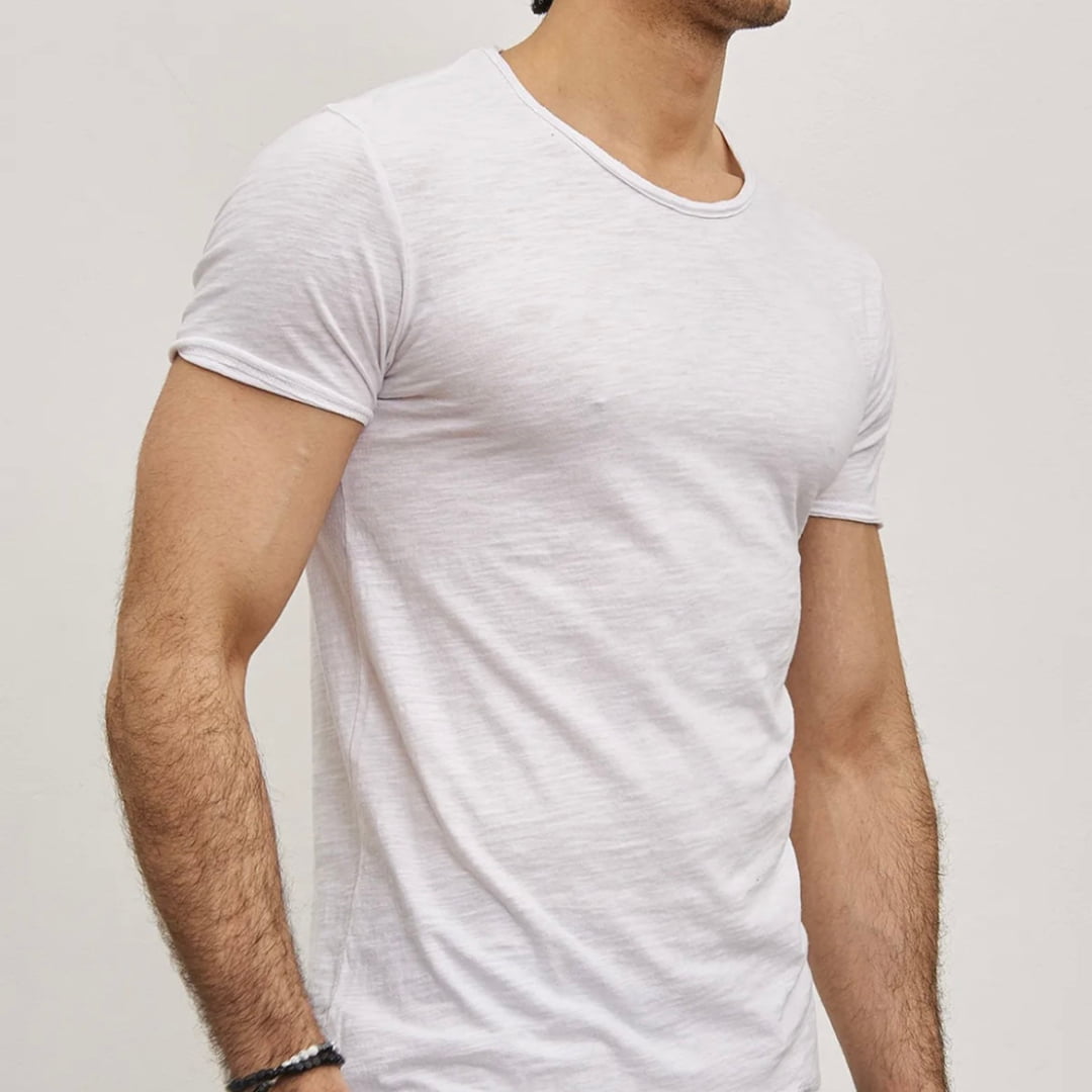 T-shirt Y.Two Col Rond F038 White - Y.two Light Gris