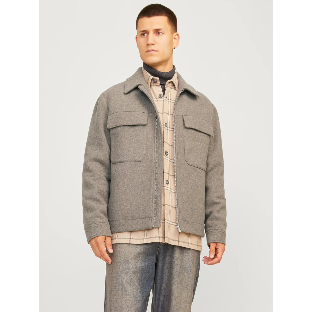 Veste Jack & Jones JPRCCRUSSEL Wool Blend Greige Jprccrussel