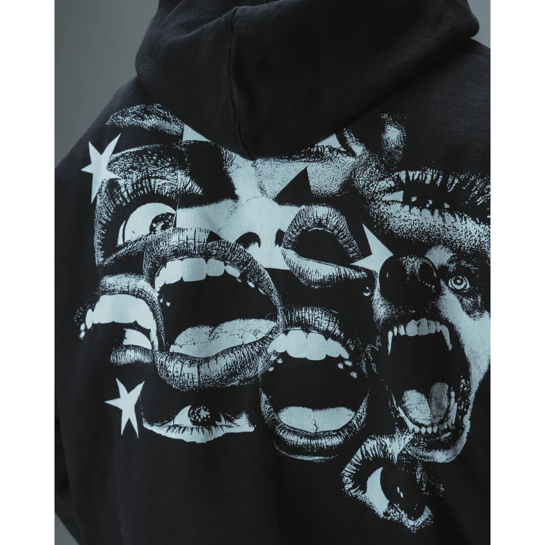 Veste Jacker Fearless Washed Hoodie Zip Black