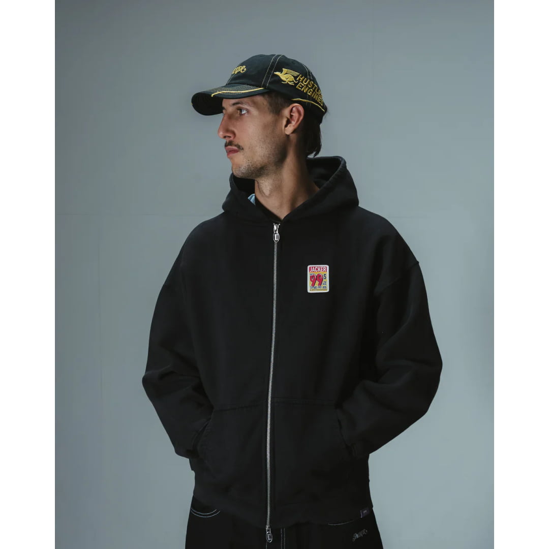 Veste Jacker Fearless Washed Hoodie Zip Black