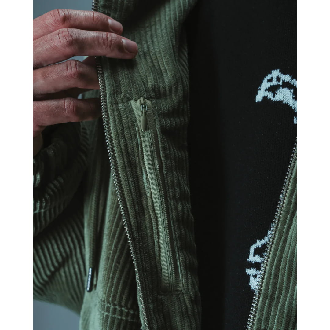 Veste Jacker Hood Corduroy Green - Insidshop.com