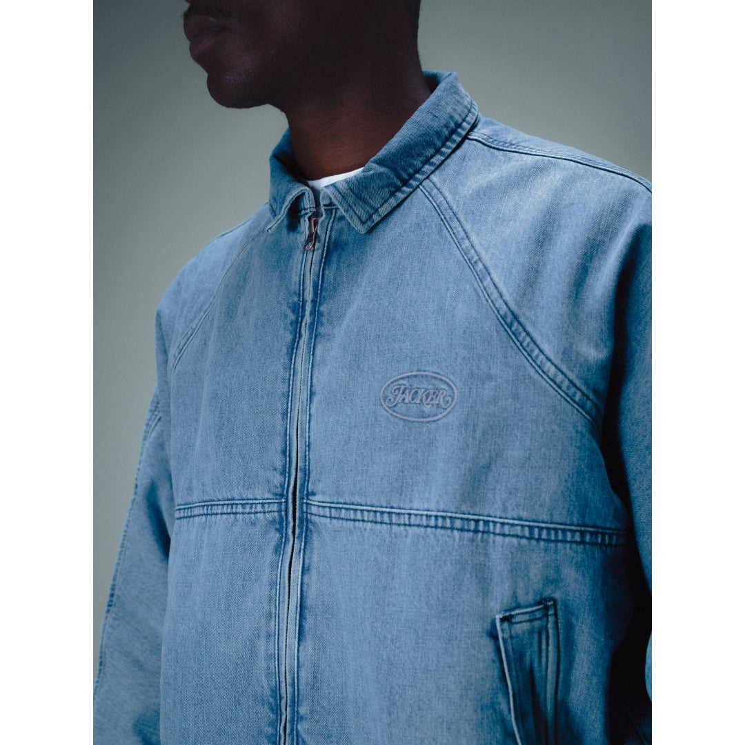 Veste Jacker Stamp Dyed Bomber Denim Blue - Insidshop.com