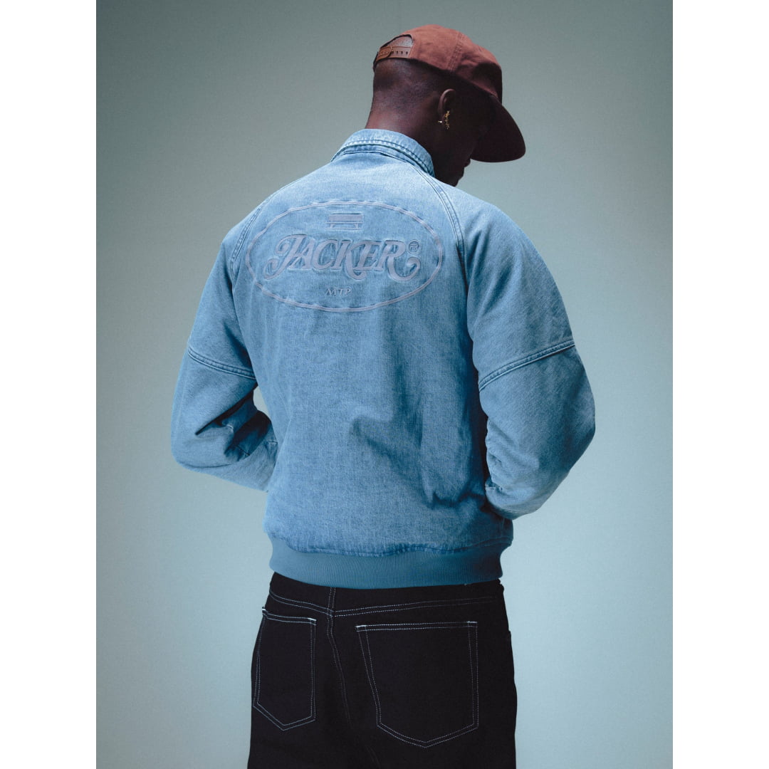 Veste Jacker Stamp Dyed Bomber Denim Blue - Insidshop.com