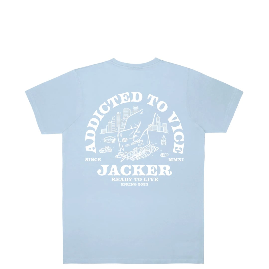 T-shirt Jacker Addicted Blue - jacker addicted blue -