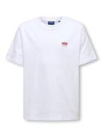 T-shirt Only & Sons OSJFRED Life RLX SS Label Bright White